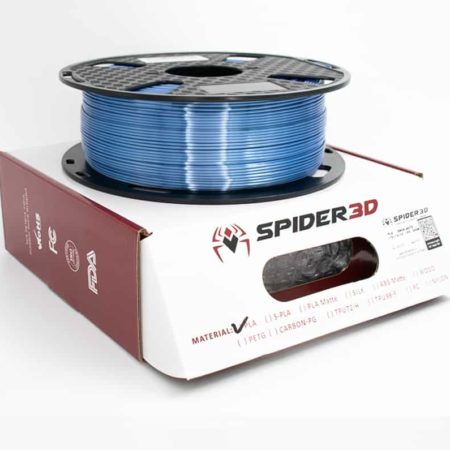 PLA silk כחול משי כסוף filament פילמנט גליל הדפסה