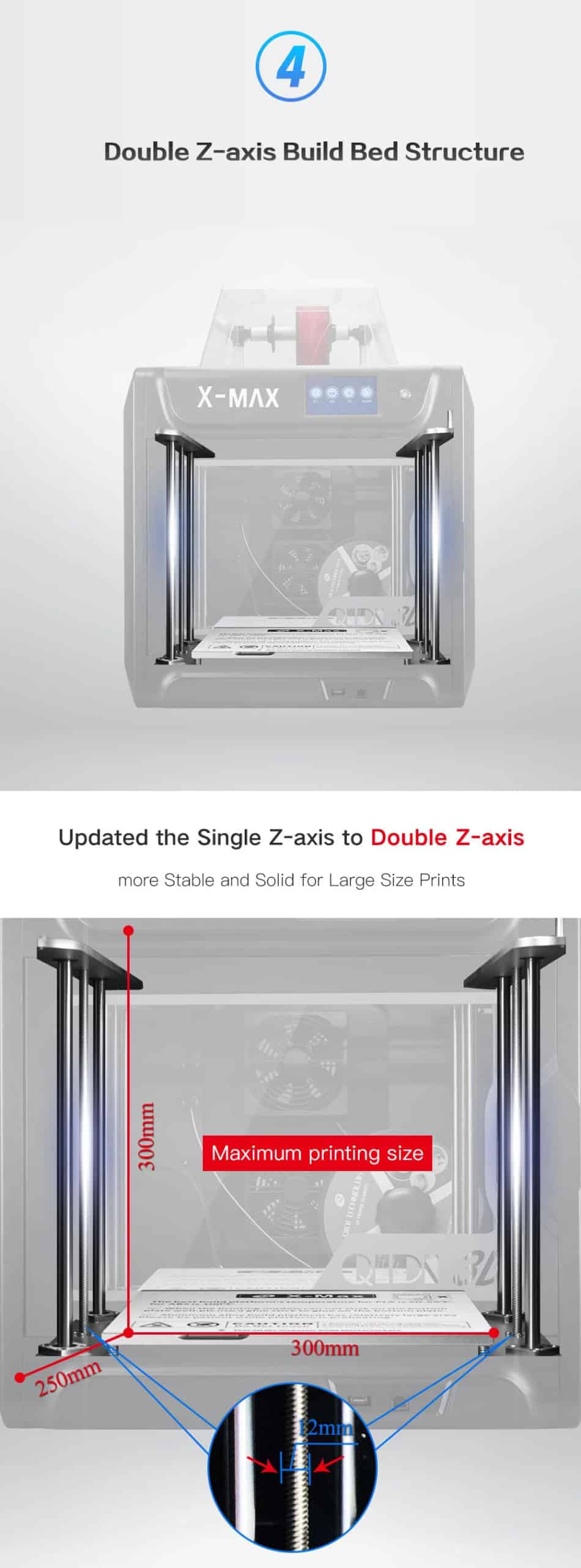 מדפסת תלת מימד מקצועית X MAX 3d printer