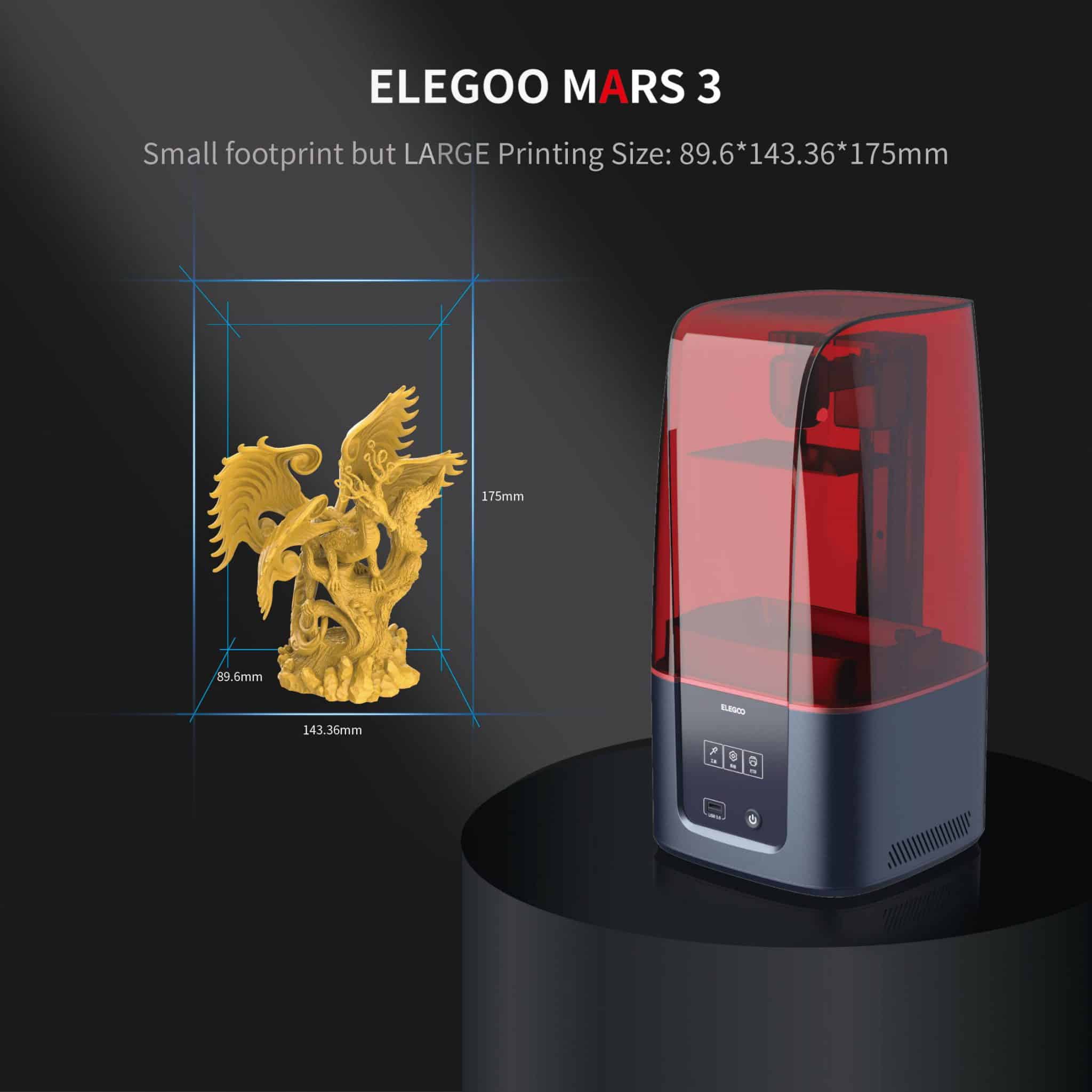 elegoo mars 3 ultra 4K אלגו מארס 3 אולטרה מדפסת שרף