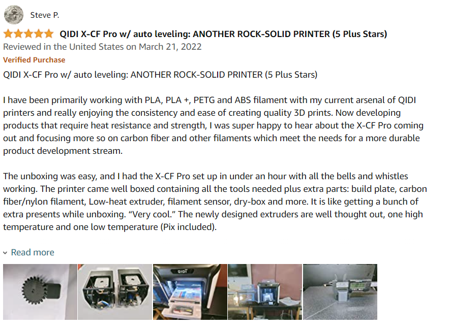 מדפסת תלת מימד תעשייתית ניילון סיבי פחמן qidi cf pa professional 3d printer
