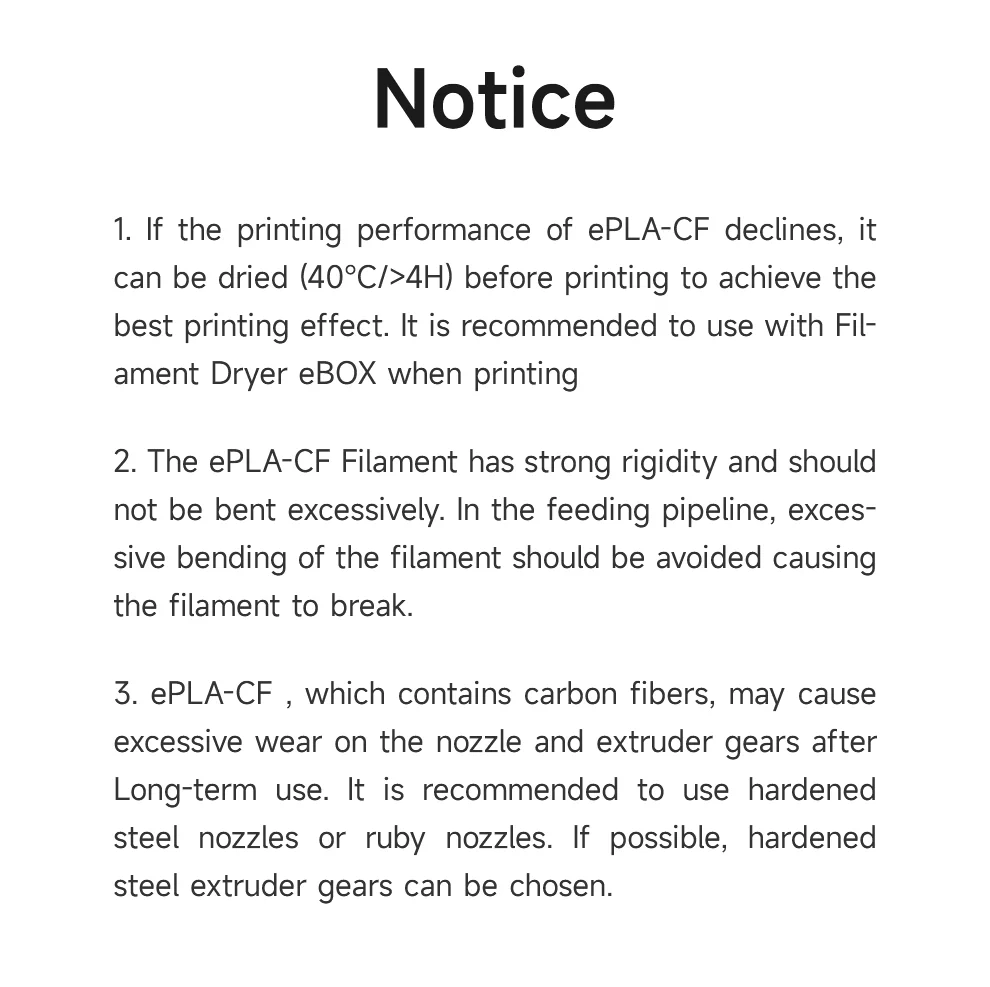 eSUN Carbon Fiber PLA 3D Printer Filament 1KG 1.75MM Fast Printing PLA-CF High-strength Carbon Fiber PLA Filament